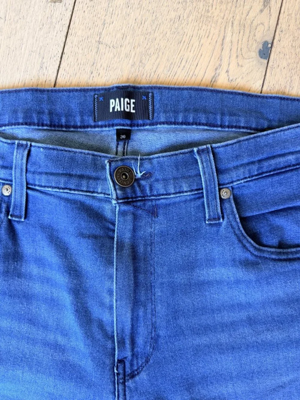Paige Federal Medium Blue Jeans - 36x33
